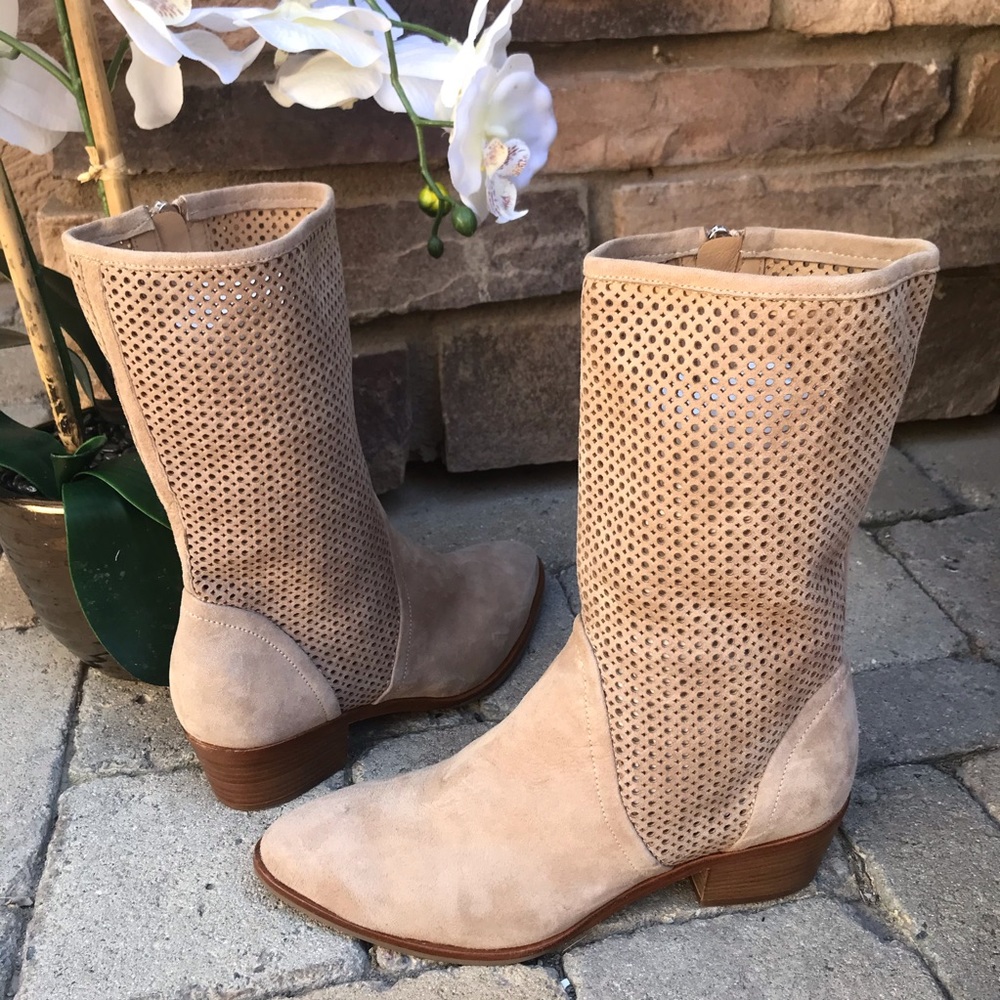 Italeau-NWOT Handmade Italy Suede Boots/Waterproof